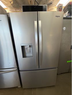 Whirlpool French door stainless steel refrigerator