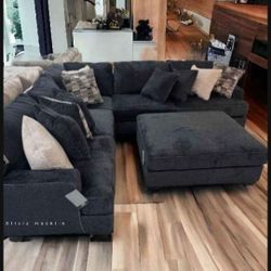 OM• $38 Initial • Brand New L Shaped Sectional with Chaise