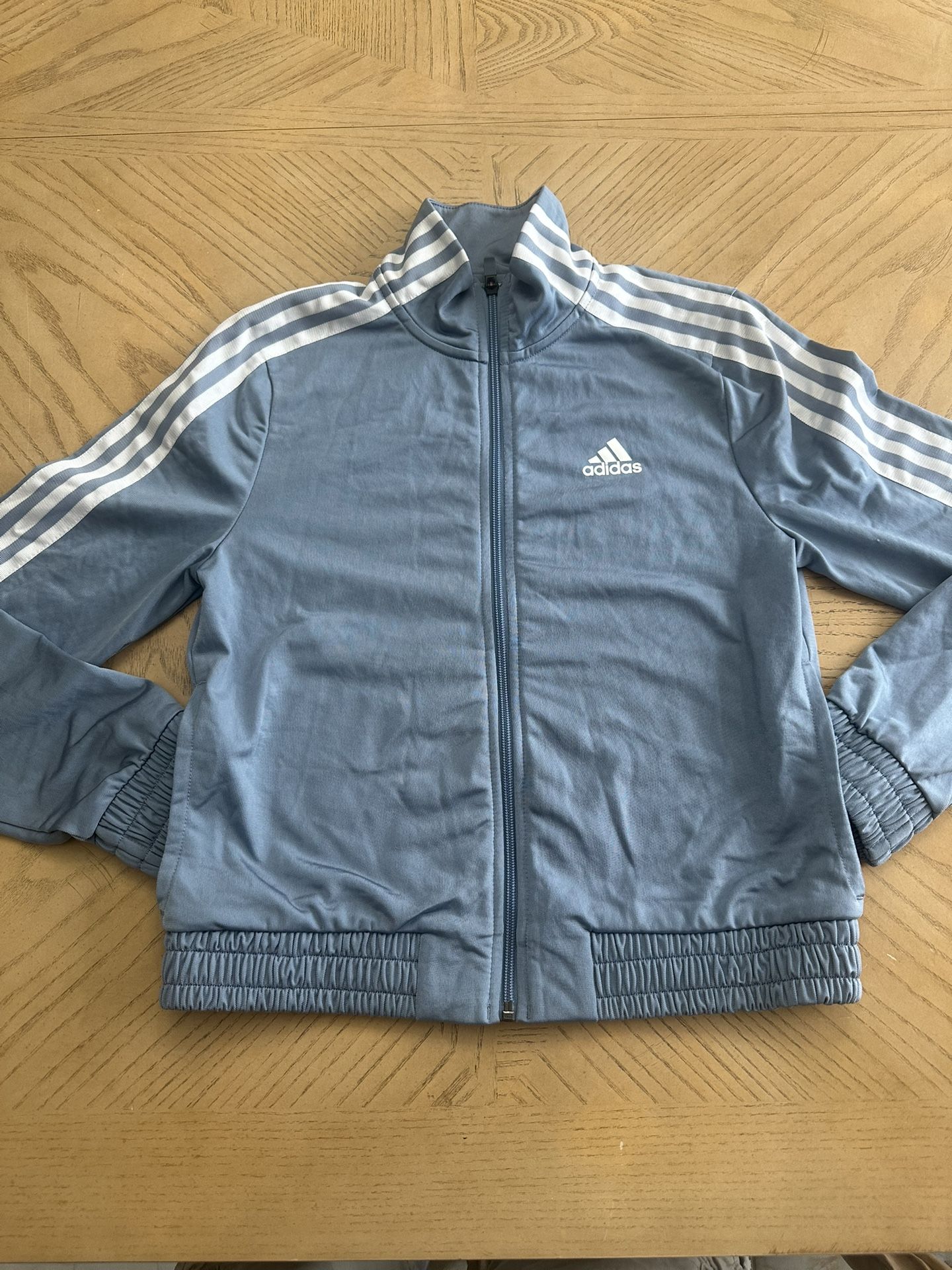 Adidas Womens Zip Front Track Jacket Size XS Blue Lightweight Athletic Wear
