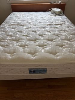 Queen Sized Sleep Number Mattress, Box Spring, Bed Frame and  Head Post