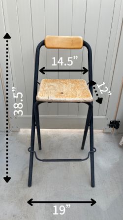 Folding Stool With Back Rest 