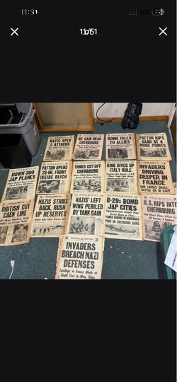 NEWSPAPERS 1944.   (. Original.  All readable. ).  $35 each.