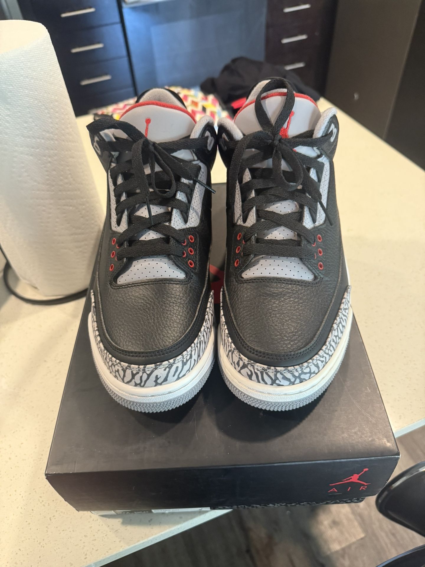 Jordan 3 Black Cement- Men’s 9.5