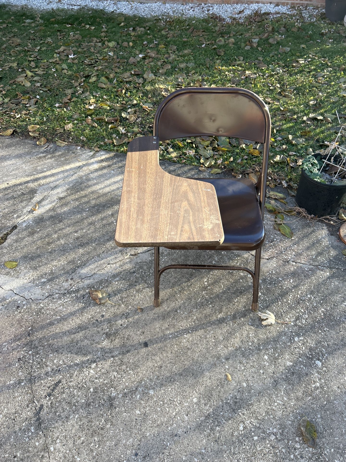 Vintage Folding School Desk Chair