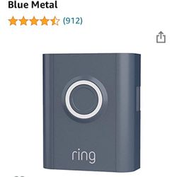 NEW In Box - RING Doorbell 3 and 3 Plus Faceplate - BLUE METAL Color