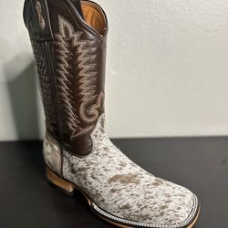 Men’s authentic hair on hyde cowboy western boots Men’s size 10.5