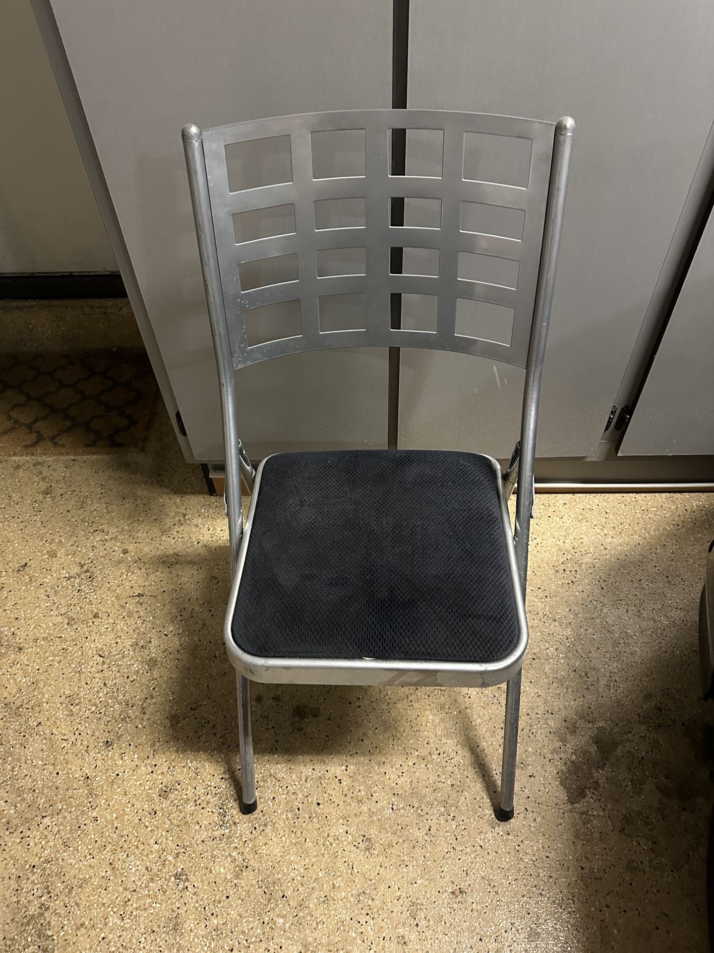 Metal Folding Chairs Chair Fabric Cushion Set Of Six