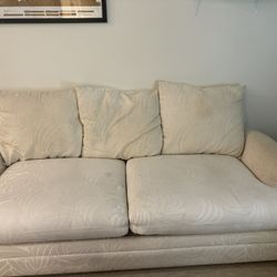 Matching Cream Sofas – 3-Seater & 2-Seater