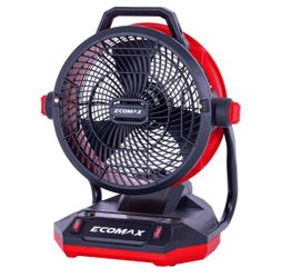 Ecomax AC/DC Bucket Top 12" Misting Fan with one battery and one charger @716
