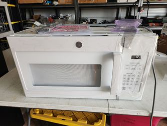 Brand New in Box GE
1.6 cu. ft. Over-the-Range Microwave in White
