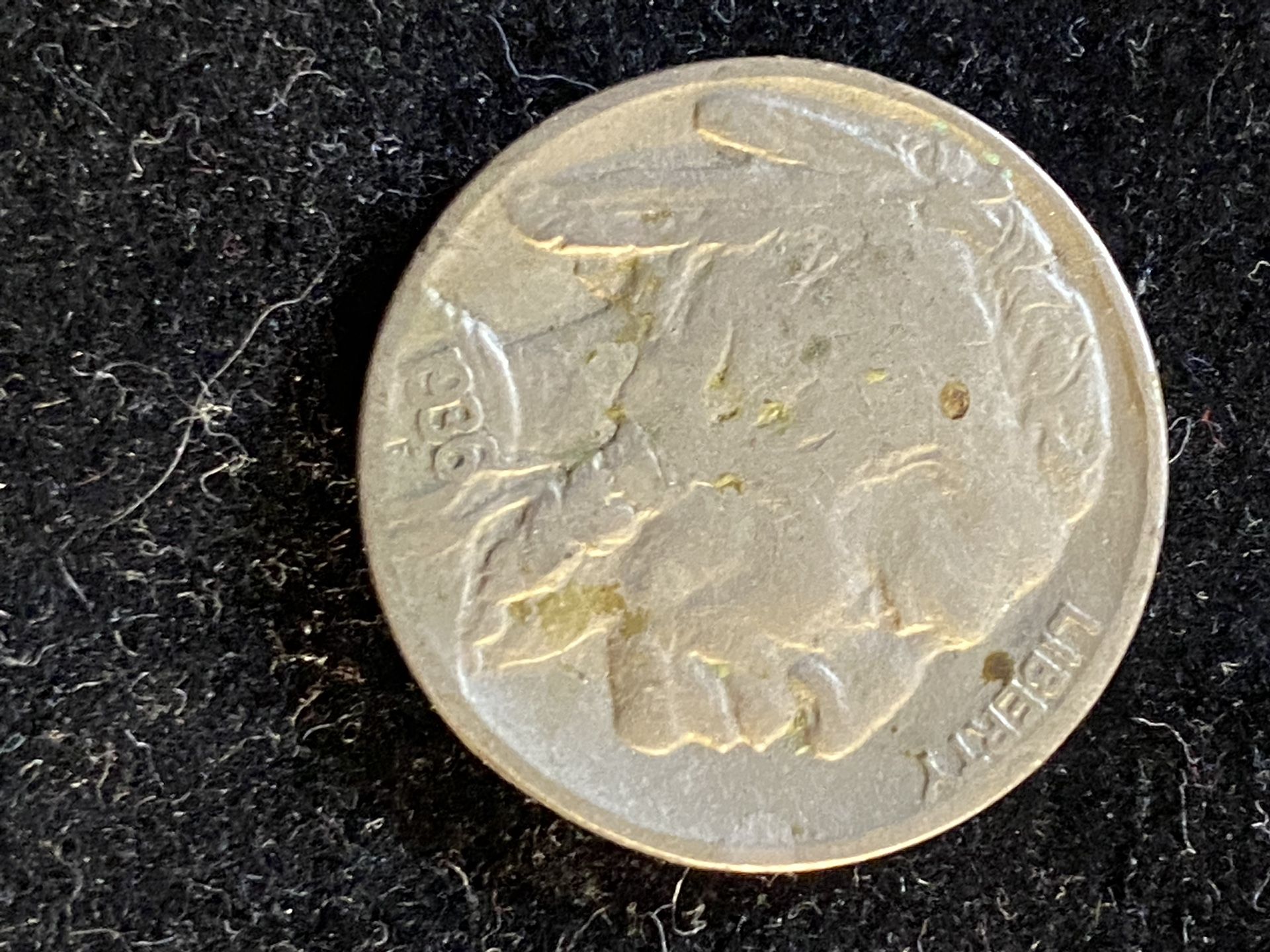 1938 Buffalo nickel no mint mark