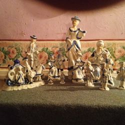 Blue And White Porcelain 12 Pieces Total.Buying All Shown 