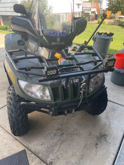 Arctic Cat atv 4 wheeler quad w/plow
