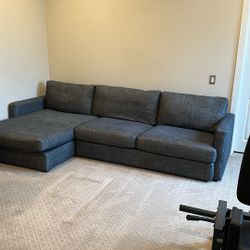 Blue Denim Look Sectional 