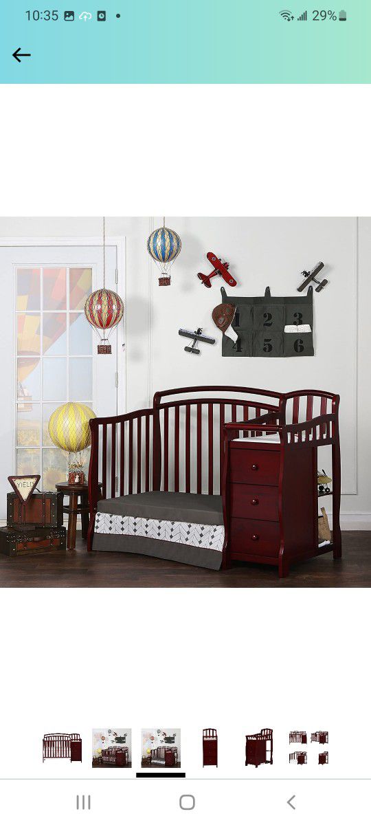 Dream On Me Mini Infant Crib Turns Into Three Diffent Beds