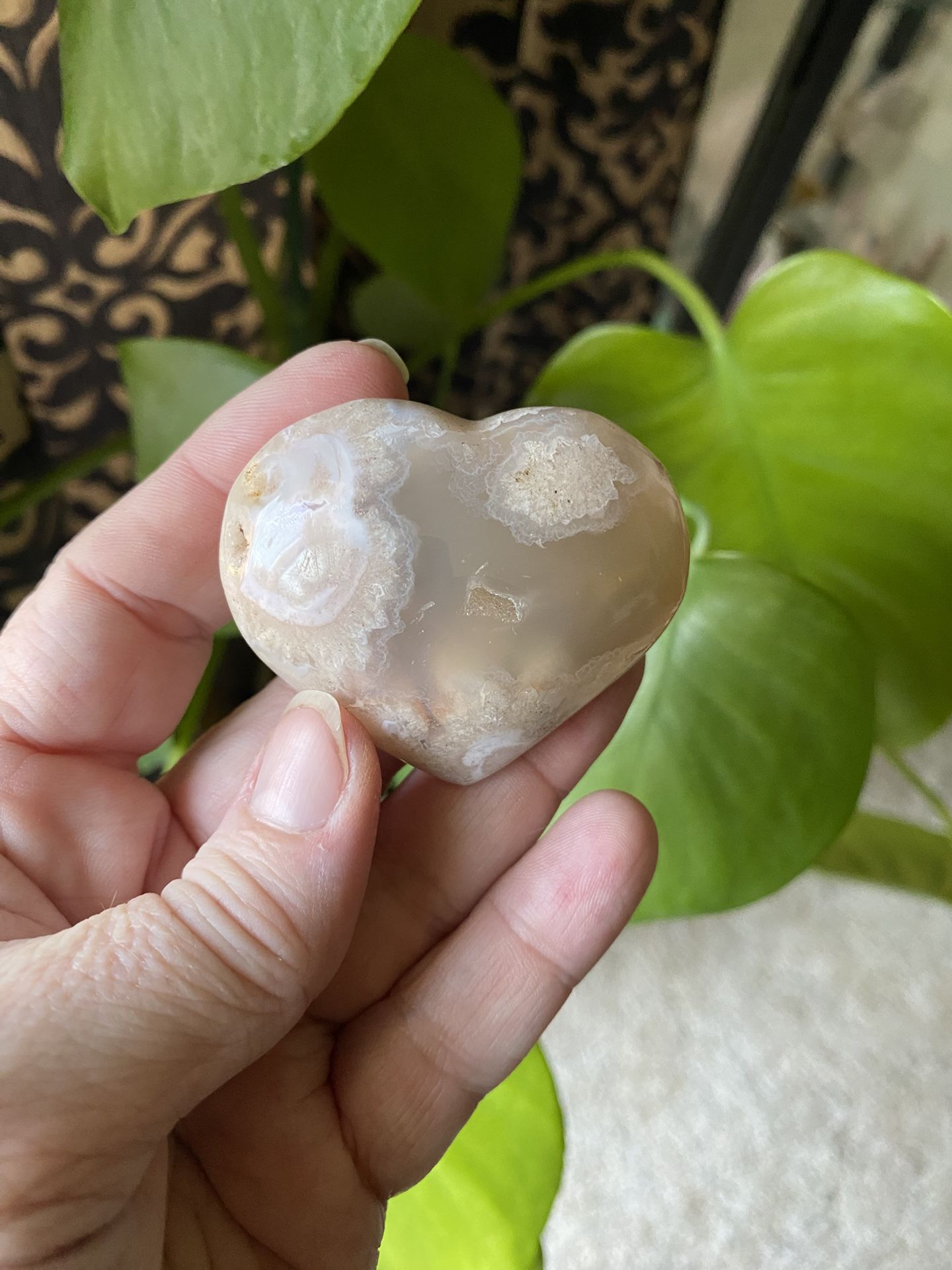 Flower Agate Heart