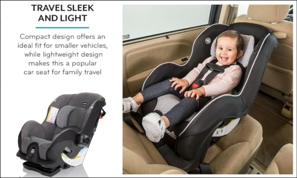 Evenflo Tribute LX 2-in-1 Convertible Car Seat – Lightweight & Travel-Friendly