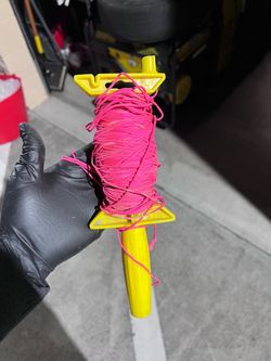 Everbilt 500 Ft Pink Nylon Mason Line Reel Construction String Yellow Handle