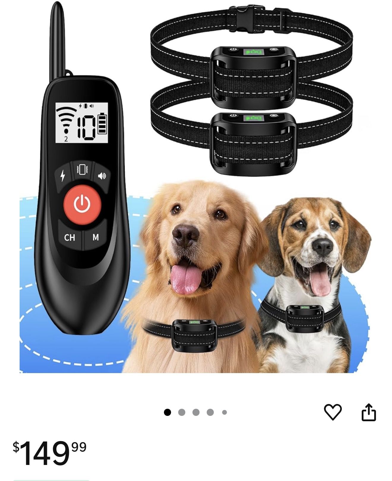 VIVIDVISTA Wireless Dog Fence 2-in-1 System - Adjustable Electric Pet Containment up to 1640Ft, Waterproof & Rechargeable Collar with 3 Training Modes