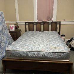 Full Size Mattress, Box Spring, And Frame