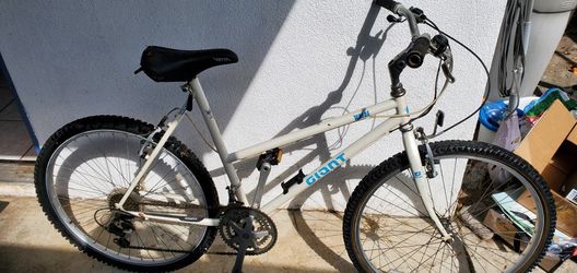 white giant mountain bike