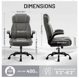 AreShark Heavy-Duty Ergonomic Leather Office Chair
