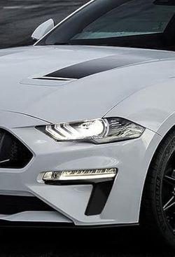 18-23 Mustang gloss black foglight trim