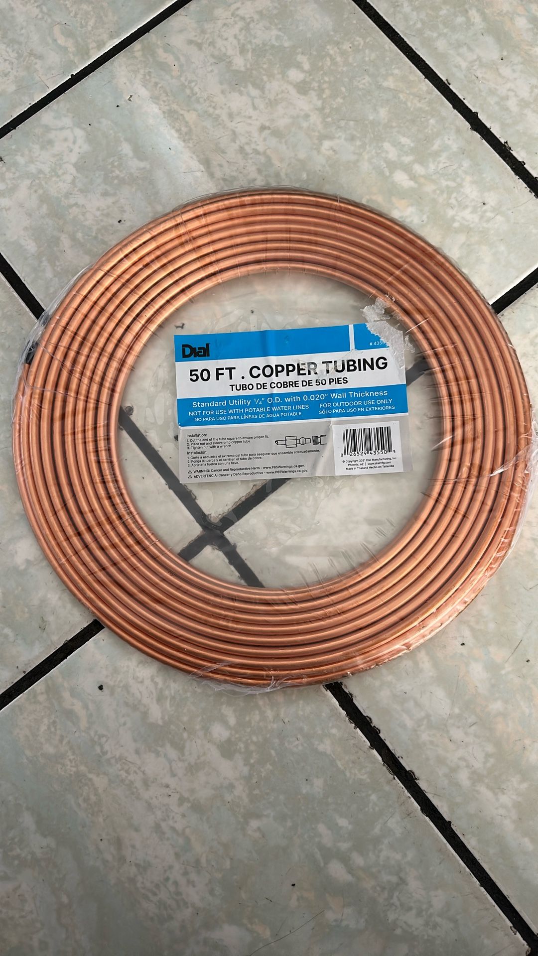 50 Ft Copper. Tubing
