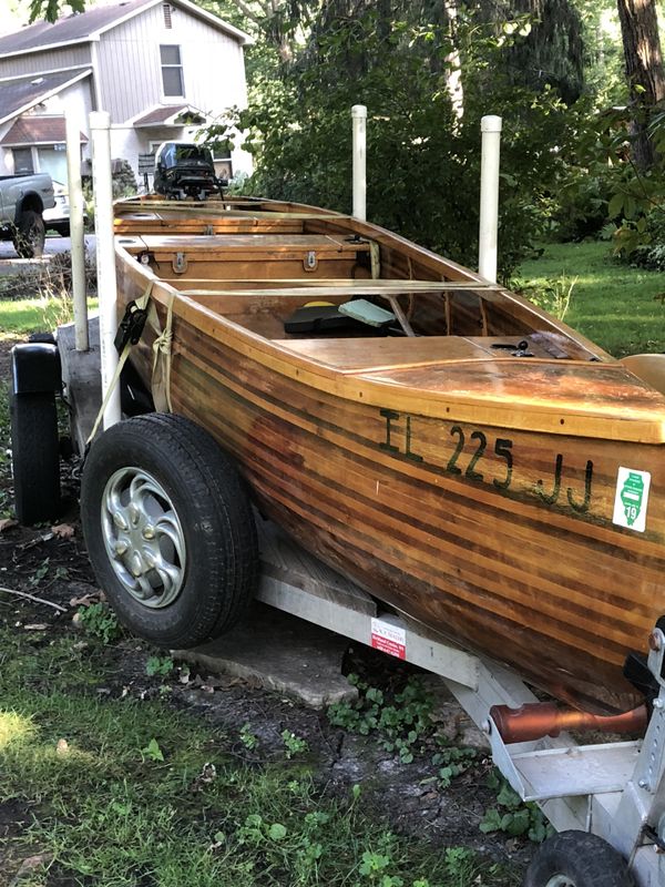Handcrafted custom made mahogany and oak wooden boat. for Sale in Fox ...