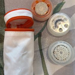 Clarisonic Brush Heads And Travel Case Brand New
