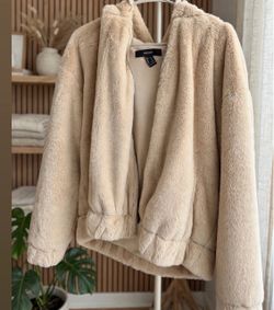 Forever 21 Faux Fur Zip-Up Jacket