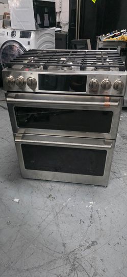 2026 CAFE GAS RANGE DOUBLE OVEN SLIDE IN WITH AIRFRY  AND CONVECTION  ,STAINLESS STEEL