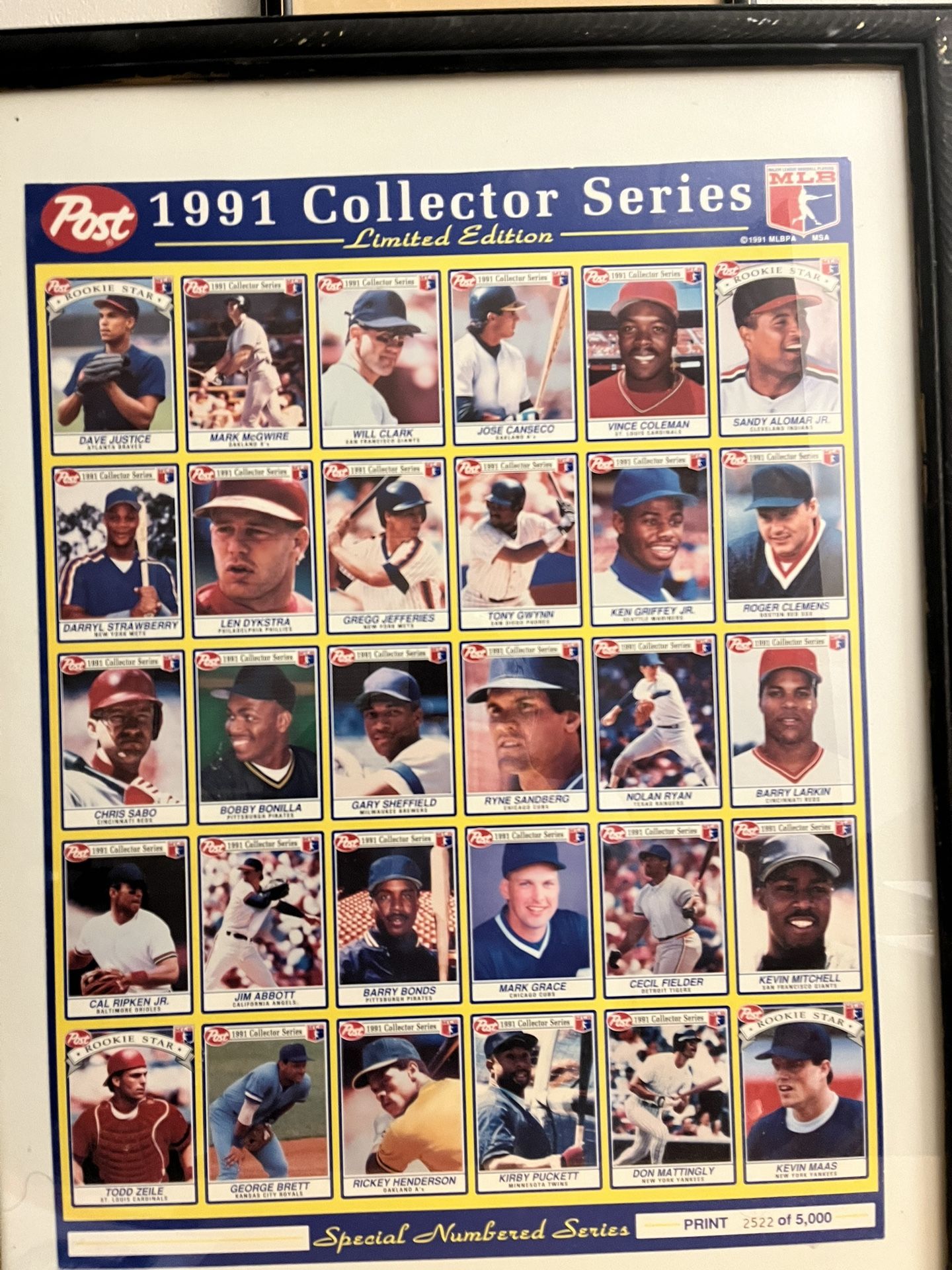 Baseball Card Sheets (Framed)
