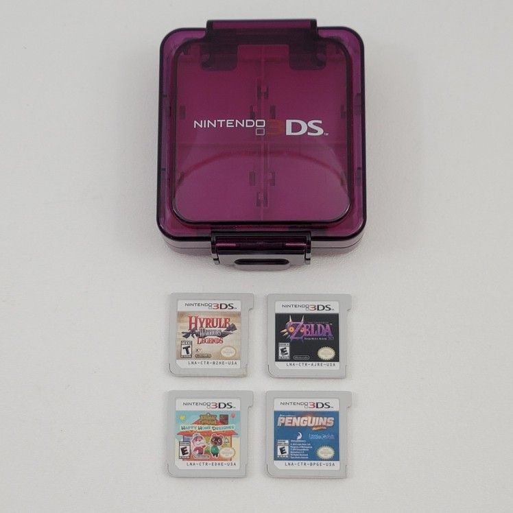 Lot Of 4 Nintendo 3DS Games: Hyrule, Zelda Majora's Mask 3D, Animal Crossing, Penguins