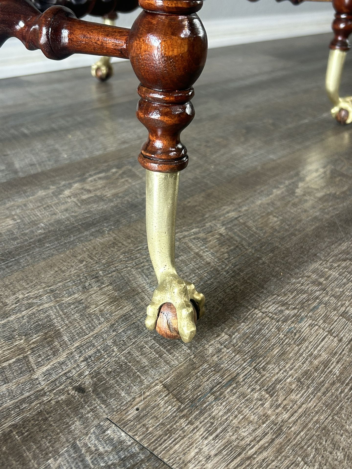 Antique Jenny Lind Style Fold Down Mirror Vanity