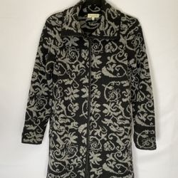 Le Maglie Di Sofia Womens Large Cardigan Sweater Coat Wool Bend Made In Italy