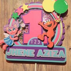 Abby/Elmo Shaker Cake Topper
