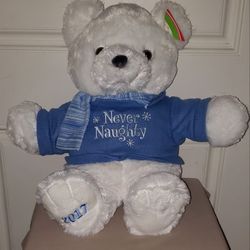 2017 DanDee 23" Christmas/Holiday "Never Naughty" Sweater Teddy Bear Plush Stuffed Animal
