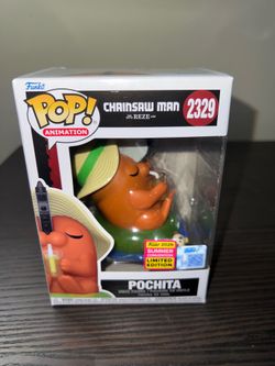 NEW IN HAND LIMITED EDITION EXCLUSIVE Pochita w/ Sunhat Chainsaw Man Funko Pop #2329 Animation Anime