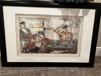 Man Cave/Pool Room Beautifully Matted Signed Art W/certs