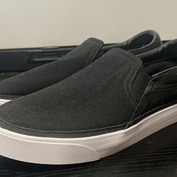 SIZE 9.5 W0MAN - Nike Court Legacy Slip On Black/White Canvas