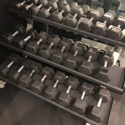 Ziva Dumbbell Set 30# - 90# Plus rack