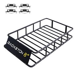 64”x39”x8” Roof Cargo Rack for SUV Car Trucks,Heavy Duty Cargo Basket Anti-Rust Top Luggage Rack 