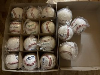 New Leather Baseballs In Packaging