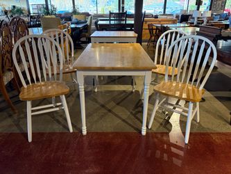 COASTER Damen Country Style White Rectangular Dining Set ( Set of 4 )