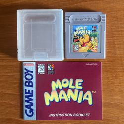 Mole Mania GB Gameboy Game W/manual SAVES!