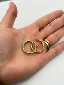 10KT Real Gold Hoop Earrings