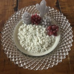 Cactus Candle In Reusable Vintage Crystal Ashtray