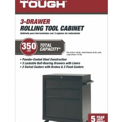 3-Drawer Rolling Tool Cabinet