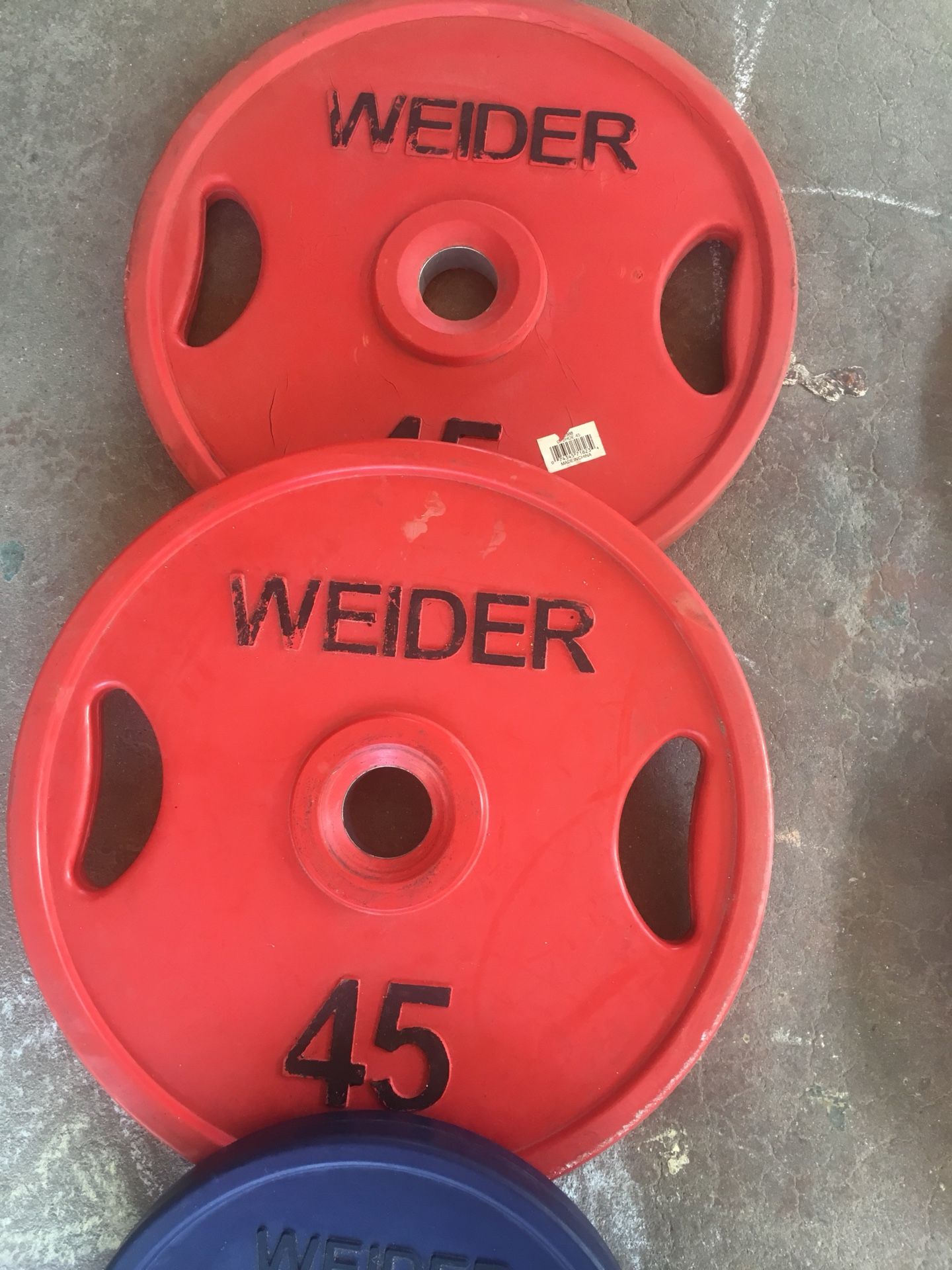 Weider Rubber Coated Olympic Weight Set